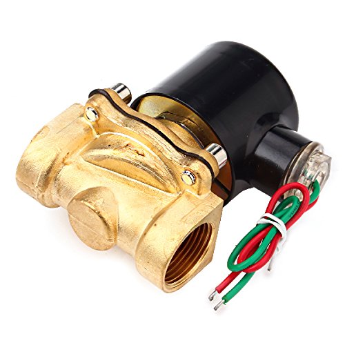 BQLZR AC 220V 3/4″“ Electric Solenoid Valve Gas Water Fuels Air Black - 3