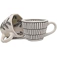 INVERT FRAGRANCES Ceramic Coffee Mug Multicolor Designs Set of 2 (Leaves⨯)