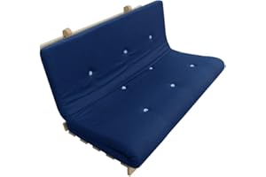 My Layabout Solid memory Foam Futon Mattress | Roll Out/Fold up Guest Bed | 10 Colours | 3 Sizes. (Triple | 190cm x 140cm, Royal Blue)