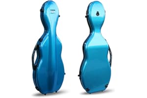 Yinfente Estuche para violín de tamaño completo 4/4 mixto de fibra de carbono, ligero, color azul, Blue, Talla única, moderno