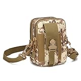 3. Diseñado como una bolsa táctica, también se puede usar como una pequeña bolsa EDC, una bolsa táctica, una bolsa ifak, una bolsa militar, una bolsa militar, una bolsa para aparatos, una funda para cinturón, una funda para dispositivos, una funda. Talla MOLLE, etc. Se puede sujetar a una mochila o cinturón y se adapta perfectamente al tamaño de tus pantalones