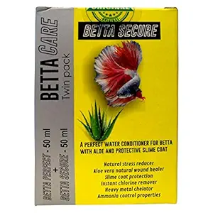 Aquatic Remedies Aquatic Remedies Betta Care Twin Pack (Betta Perfect 50 ml + Betta Secure 50 ml), 100 milliL (Pack of 2), Yellow