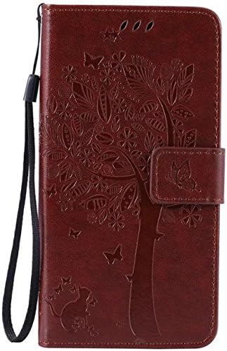 BONROY Case, Sony Xperia M4 Flip Leather Case, Shockproof Bumper Cover and Premium Wallet Case for Sony Xperia M4