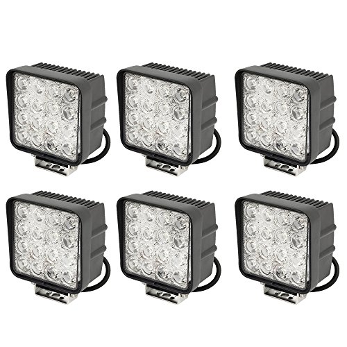 SLPRO® 6 X LED 48W Arbeitsscheinwerfer Arbeitsleuchte 3800lm 6000K 67IP Rückfahrscheinwerfer — Traktor — Bagger - 2