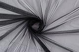 TULLE NERO BRILLANTINI ARGENTO 