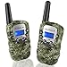 Produktbild Bobela T388 Walky Talky Kinder Funkgeräte Set mit Taschenlampe LCD Dispplay / VOX PMR Lizenzfrei Walkie Talkie 8 Kanal 0.5w 3km Woki Toki Geschenke für Urlaub Weihnachten (2er-Set, Tarnung)