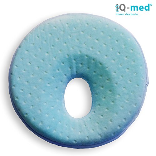 Babykissen von iQ-med® | Baby-Kissen gegen Verformung und Plattkopf | aus viskoelastischem Schaum | passt auch im Kindersitz | Kinder-Kissen, Kopf-Kissen für Säugling, Memory-Schaum - 2