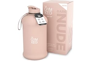 The Gym Keg Official Sports 2L Water Bottle (2.2 L) Insulated Sleeve | Carry Handle | Fitness, Exercise, Large Gym 2 litre Water Bottle | Ecofriendly, BPA Free, 40% Thicker Plastic