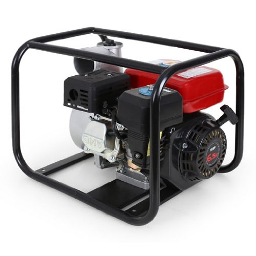 EBERTH 3″ Benzin Wasserpumpe Motorpumpe Gartenpumpe (60.000 l/h, 6,5 PS Benzinmotor, 3 Zoll Anschluß, Förderhöhe max.: 30 m, Ansaughöhe max.: 7 m, Seilzugstart) - 3