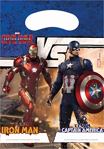 Preisvergleich Produktbild 6 Geschenktüten Avengers - Civil War