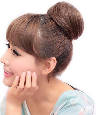 WIGSSALE Rubber Band Tied Synthetic Light Brown Straight Hair Extensions