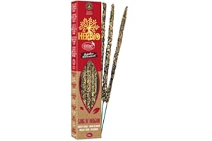 Fragrances & Sens HERBIO - Incenso Bastoncini Naturali al Sangue di Drago Ecologici Certificati, Artigianali Fatti a Mano, Lunga Durata (circa 60 min), 20gr