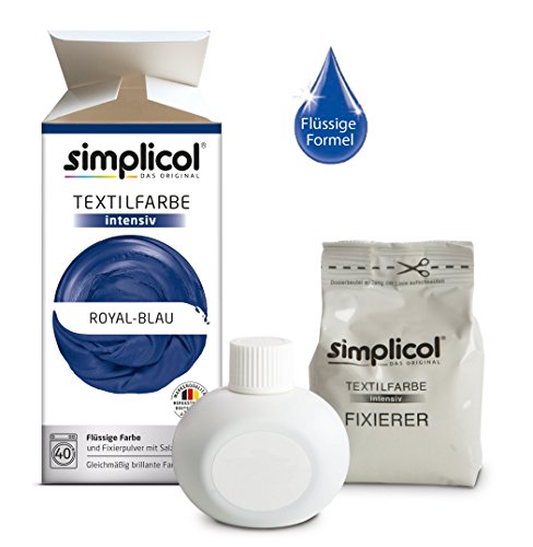 Simplicol Textilfarbe intensiv all in 1 -Flüssige Rezeptur „Royal Blue“ Neu! - 3