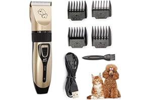 SENRN Dog Grooming Clipper Kit Electric Pet Hair Trimmers Cordless Low Noise Cat Clippers
