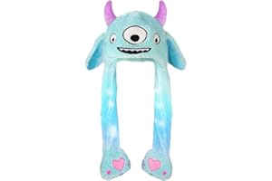 Anyingkai Bonnet Oreille qui Bouge LED,Bonnet Oreilles qui Bougent Enfant,Bonnet Avec Oreille qui Bouge,Bonnet Stitch Oreille qui Bouge,Fille Drôle en Peluche Oreille Animal Chapeau Cadeau