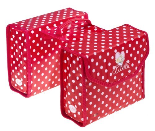 Fahrradtasche Doppelpacktasche rot mit Punkten Lillebi von Bike Fashion