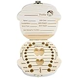 Mogoko baby Kinder Original Holz Haar Milchzahndose Milchzähne Zähne box Kasten 