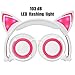 Produktbild Futureway Zusammenlegbare Kinder-Kopfhörer mit lustigen Katzenohren und blinkenden LED-Lichtern With microphone pink / weiß