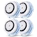 Replacement Brush Head Delicate Skin for Clarisonic MIA & MIA 2, PRO, PLUS Facial Cleansers (4-Pack)