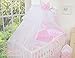 11 pcs BRAND NEW LITTLE PRINCESS PINK BABY BEDDING SET, CANOPY, HOLDER - COT OR COT BED (COT BED)