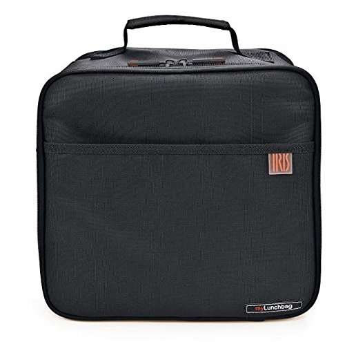 LUNCHBAG MAXI SCHWARZ VESPERTASCHE MIT ZWEI FRISCHHALTEBOXEN UND TRENNUTERLAGE KÜHLTASCHE WARMHALTETASCHE