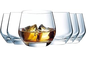 Cristal d'Arques Paris - Collection Ultime - 6 Verres à eau 35 cl en Cristallin - Brillance, Transparence et Haute Résistance - Fabriqués en France - Emballage renforcé, adapté à la vente en ligne