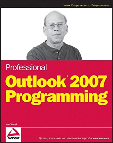 Télécharger Professional Outlook 2007 Programming PDF
