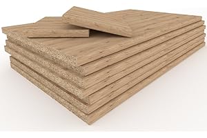 Euro Style Spanplatte nach Maß, maßgefertigt Arbeitstischplatte, Einlegeboden Regalboden Holzboden, Wunschmaß, 18mm, 7 Farben (Eiche Artisan, 30x30)