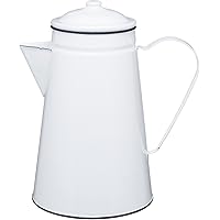 Living Nostalgia Kaffeekanne weiß/grau, Emaille, 30 x 18 x 18 cm