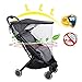 Produktbild Buggy Regenverdeck Moskitonetz für Kinderwagen Buggy Universal Kinderwagen Buggy Regenschutz Wasserdicht Winddicht Sunproof ungiftig und Schutz Gegen Mücken, Schwarz, Awning + Mosquito Cover
