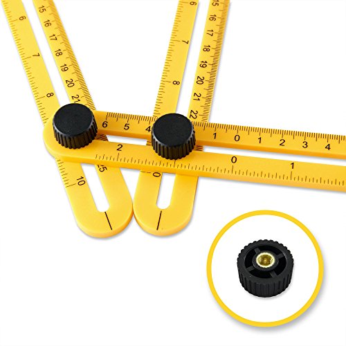 Winkelschablone, Werkzeug-Angel-Izer, Multi-Winkel Zollstock mit Zimmermannsbleistift für Handwerker, Heimwerker, Bauherren und Schulbedarf - 2
