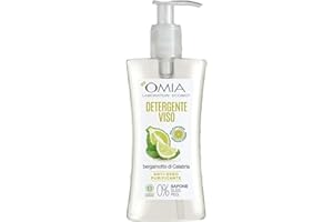 OMIA LABORATORI ECOBIO Omia, Detergente Viso anti-sebo purificante con Olio Essenziale di Bergamotto di Calabria, formula studiata per rimuovere l'eccesso di sebo, ideale per pelli miste, Certificato Cosmos Organic, 200 ml