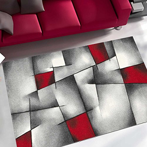 Traum Tapis de Salon Brillance 660 910 160x230 AMZ Rouge 160 x 230 cm Tapis Moderne Plusieurs Dimensions et Couleurs Disponibles