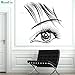 Produktbild jiushixw Wimpern Augenbrauen Schöne Wandaufkleber Aufkleber Beauty Salon Decor Attraktive Mädchen Wandbilder Kunst Geschenk Exquisite Yt 56x58 cm