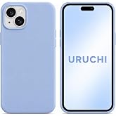 URUCHI iPhone 15 ile Uyumlu Kılıf, İ&ccedil;i Kadife Kaplamalı İnce Sıvı Silikon Tam Koruma Yumuşak Jel Silikon Kapak, G&ouml;k Mavisi