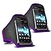 Produktbild ONX3® - TWIN PACK - Samsung Galaxy Beam 2 verstellbarem Schultergurt Jogging Wandern Gymnasium Sports Armband (Purple)