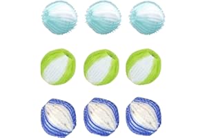 TOPXIAOBAO 9Pcs Washing Balls Pet Hair Catcher Lint Remover Balls Reusable Hair Catcher Lint Filters for Removing Pet Fur Clothes Bedding