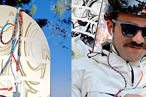 UliX Calypso Cuffie Auricolari Alta QualitÃ  NovitÃ  Filo Intrecciato Anti Ingarbugliamento - Sportive - per Mare, Montagna, Escursione, Sport - Cuffiette Anti Groviglio per Samsung Iphone Smartphone - con Cavo Resistente Antigroviglio - Intrecciate a mano - Blu rosso