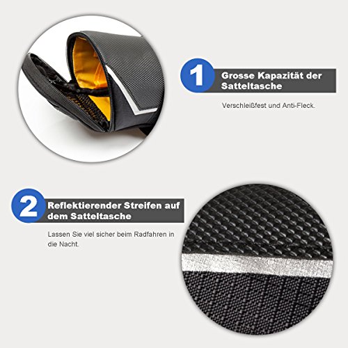 OUTERDO Fahrrad Fahrradwerkzeug Reifen Flickzeug Reparaturset Flicken + Tasche - 2