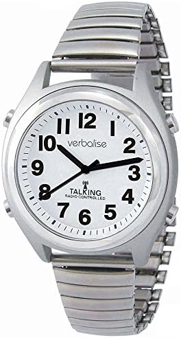 Verbalise Medication Reminder 5 Daily Alarm Radio Controlled Talking Watch (English Speaking) (Metal Expanding)