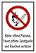 Produktbild Schild - Keine offene Flamme; Feuer, offene Zündquelle und Rauchen verboten - entspr. DIN ISO 7010 / ASR A1.3 – 15x10cm | stabile 3mm starke Aluminiumverbundplatte – S00355-011-A + in 20 Varianten erhältlich