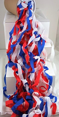 Red/White/Blue Streamer Cascade 12 Continuous Crepe Paper Streamers each streamer 20mm x 10 metres long