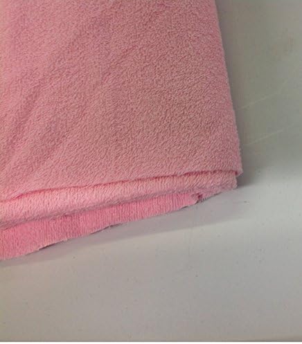 Coloured Cotton Terry Towelling Fabric - Half Metre or Full Metre - 320 gsm - 150 cms wide (Pink, 1 metre (100 x 150 cms))