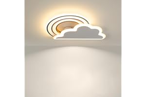 CURBEL Plafoniera Led Soffitto,Dimmerabile,per cameretta dei bambini con Matter, compatibile con HomeKit, Alexa, Google e IFTTT - Plafoniera per bambini con telecomando, 28 W 3360 lm