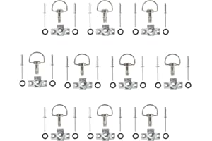 Oldbones - Elementi di fissaggio per moto da corsa a sgancio rapido, anello a D, 1/4 di giro, rivetti di fissaggio per carenatura, tipo B, 17 mm, colore Argento (confezione da 10)