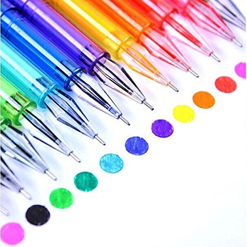 Kicode Plumas de gel de punta fina 12 colores Plumas para colorear Fineliner Pluma de acuarela de plástico Dibujo de boceto Libros para colorear adultos Niños