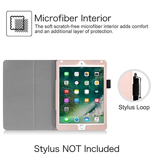 Fintie iPad 9.7 Zoll 2017 / iPad Air 2 / iPad Air Hülle – [Eckenschutz] Slim Fit Folio Kunstleder Schutzhülle Case Cover mit Auto Schlaf / Wach Funktion für Apple iPad 2017 Neue Modell 9.7″ Retina Display Tablet, iPad Air 1/2, Roségold - 4
