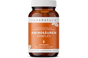 ‎INNONATURE InnoNature Aminosäuren Komplex Kapseln I natürlich aus Fermentation von Mais I 120 Kapseln, 8 essenzielle Amainosäuren, Vegan ohne Zusatzstoffe