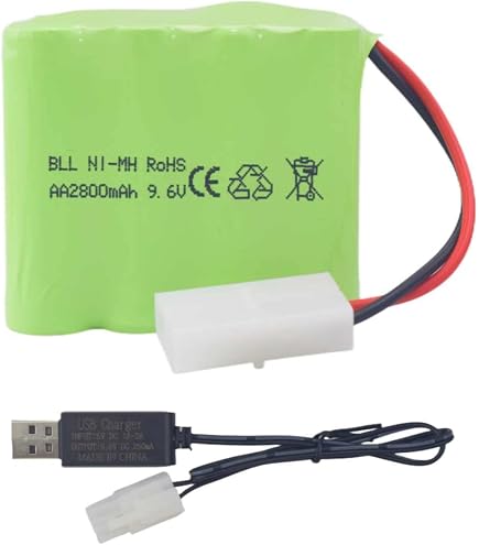 9,6V 2800mAh Ni-MH Akku Mit Tamiya KET Stecker – Für RC Panzer, Autos, Boote & Modellbau