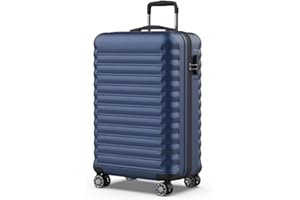 NUMADA - Valigia Media Upfly 18Kg Upfly 24' ABS (63x39,5x26,8cm) con chiusura a combinazione e 4 ruote doppie a 360 | Resistente | Leggera | Interni a scomparti | Blu Navy